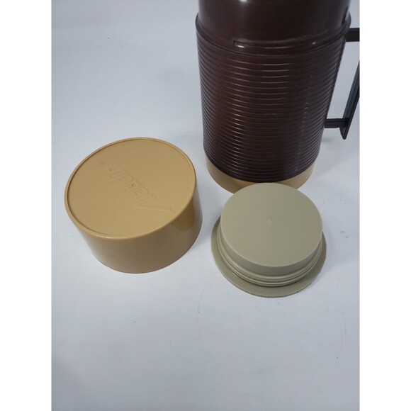 Aladdin Wide Mouth Vintage 1970's Brown Tan Insulated  Food Storage Container - Picture 10 of 13